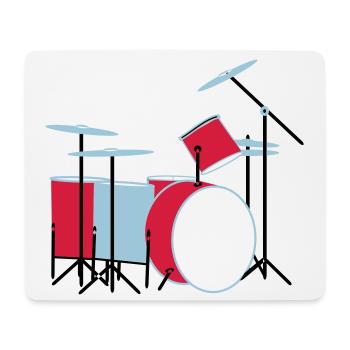 coloured_drums - Mousepad (Querformat) - Weiß - Vorne