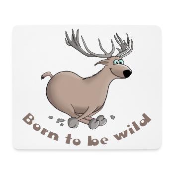 Hirsch lustig - Mousepad (Querformat) - Weiß - Vorne