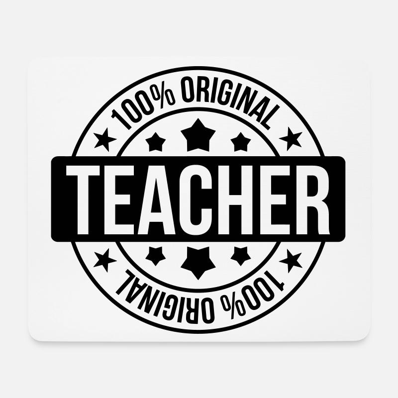 School / Teacher - Mousepad (Querformat) - Weiß