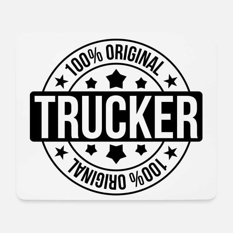 Trucker - Mousepad (Querformat) - Weiß