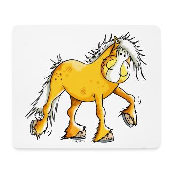 Mignon Haflinger - Tapis de souris (format paysage) - blanc - Devant