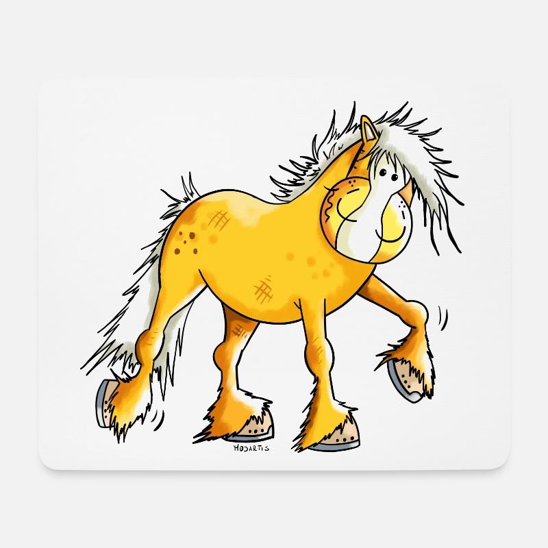Hera der Haflinger - Mousepad (Querformat) - Weiß