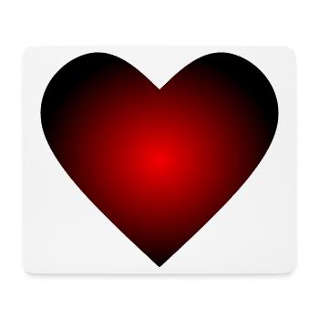 red heart red gift - Mouse Pad (horizontal) - white - Front