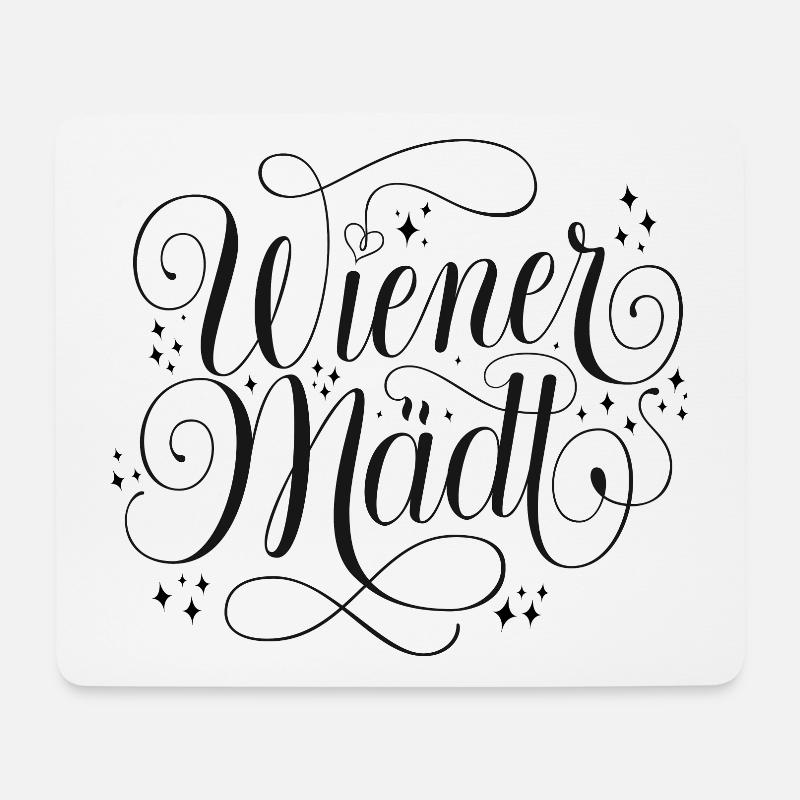 Wiener Mädl - Mousepad (Querformat) - Weiß