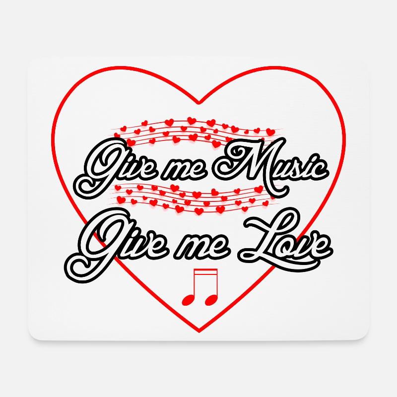 Musik Liebe Musiker Musical Sprüche - Mousepad (Querformat) - Weiß