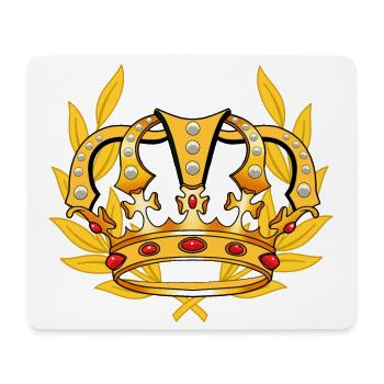 Krone König Majestät königlich Prinz - Mousepad (Querformat) - Weiß - Vorne
