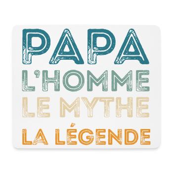 Papa Homme Mythe Légende - Tapis de souris (format paysage) - blanc - Devant