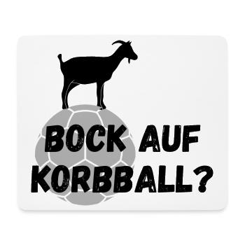 Bock auf Korbball - Mousepad (Querformat) - Weiß - Vorne