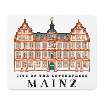Mayence, ville de l’impression de livres, Allemagne - Tapis de souris (format paysage) - blanc - Devant