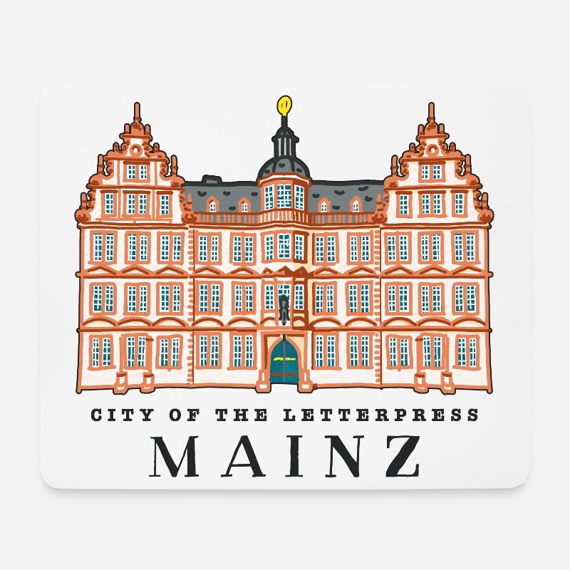 Mainz, Stadt des Buchdrucks, Deutschland - Mousepad (Querformat) - Weiß