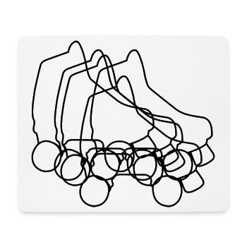 Rollschuhe Skizze - Mousepad (Querformat) - Weiß - Vorne