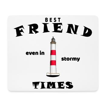 Best Friend, Best Friend, Friends, English - Mouse Pad (horizontal) - white - Front