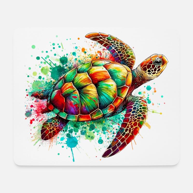 Schildkröte - Mousepad (Querformat) - Weiß
