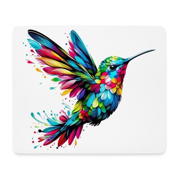 Colibri - Tapis de souris (format paysage) - blanc - Devant