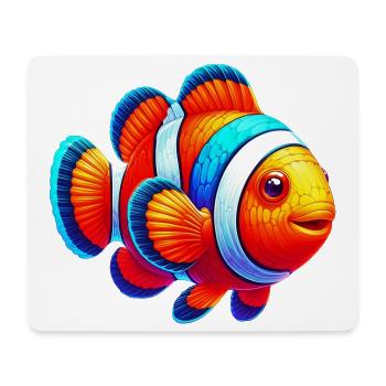 Clownfisch - Mousepad (Querformat) - Weiß - Vorne