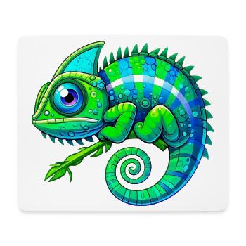Caméléon - Tapis de souris (format paysage) - blanc - Devant