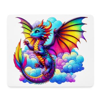 Drache - Mousepad (Querformat) - Weiß - Vorne
