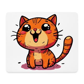 Chat - Tapis de souris (format paysage) - blanc - Devant