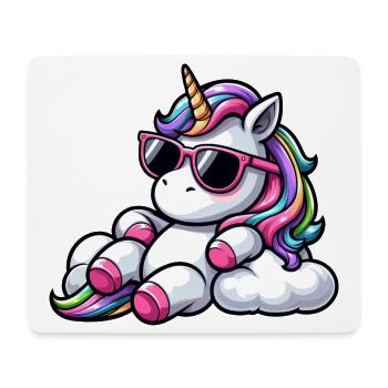 Cool Unicorn Sunglasses Chill Clouds Sky - Mouse Pad (horizontal) - white - Front