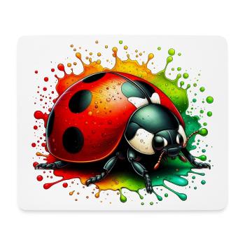 Marienkäfer - Mousepad (Querformat) - Weiß - Vorne