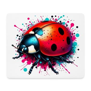 Coccinelle - Tapis de souris (format paysage) - blanc - Devant