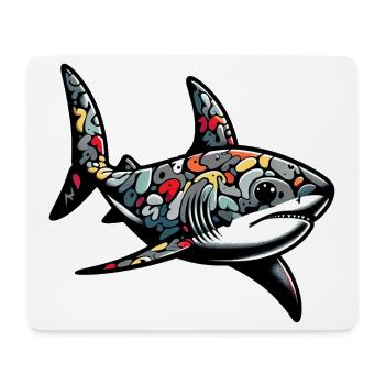 Requin - Tapis de souris (format paysage) - blanc - Devant
