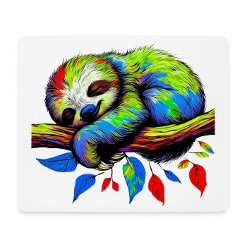 Faultier - Mousepad (Querformat) - Weiß - Vorne