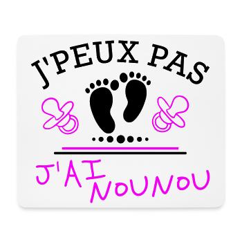JPEUX PAS JAI nounou fille - Tapis de souris (format paysage) - blanc - Devant