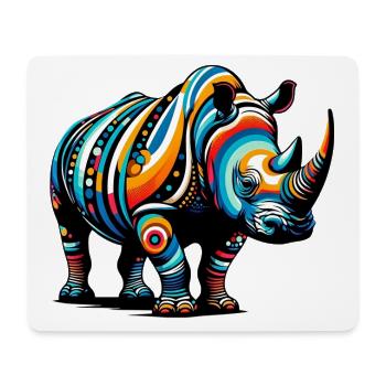 Rhinoceros - Mouse Pad (horizontal) - white - Front
