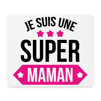 Je suis une super maman - Tapis de souris (format paysage) - blanc - Devant