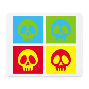 Pop art manga skull - Mouse Pad (horizontal) - white - Front
