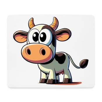 Vache - Tapis de souris (format paysage) - blanc - Devant