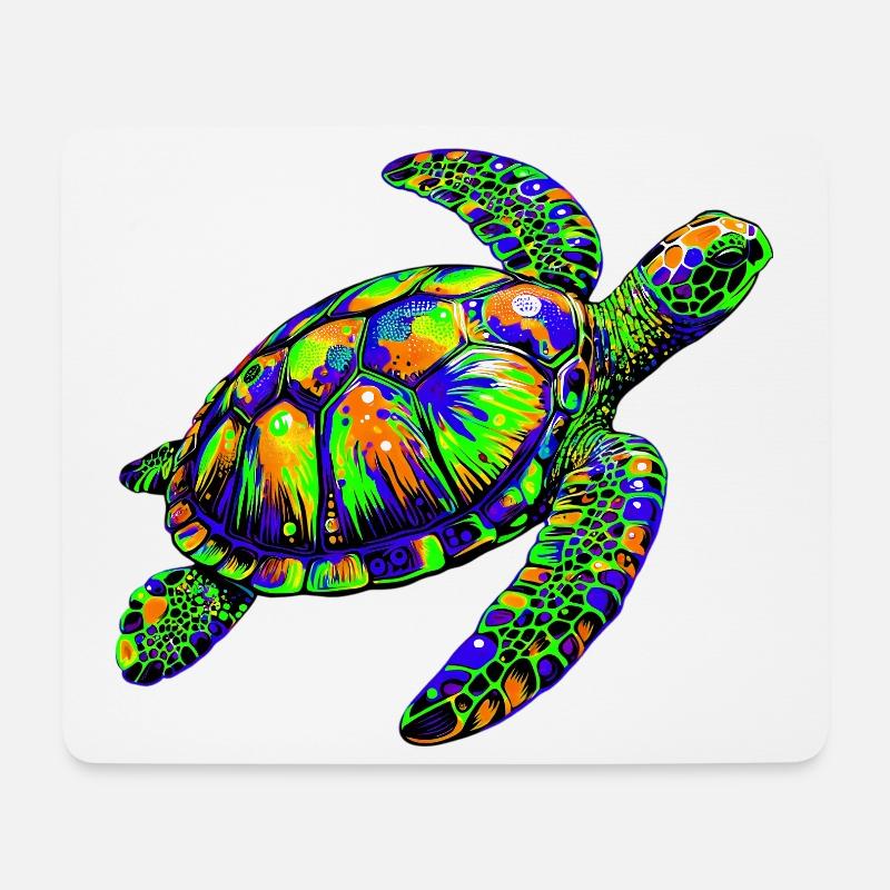 Meeresschildkröte - Mousepad (Querformat) - Weiß