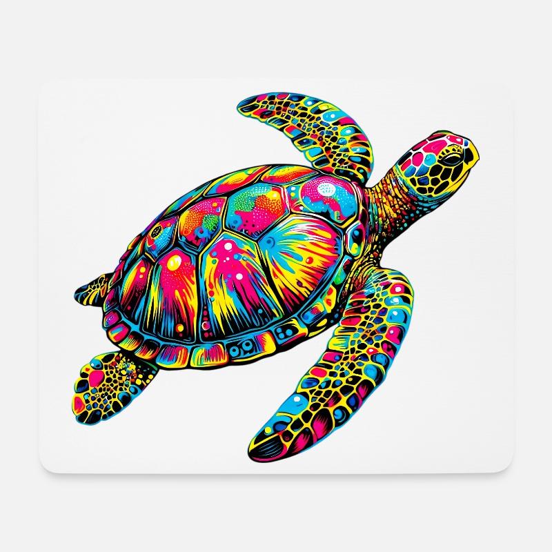 Meeresschildkröte - Mousepad (Querformat) - Weiß