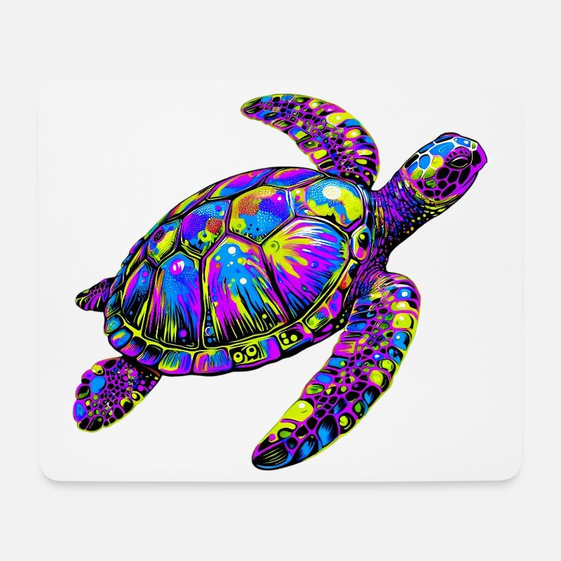 Meeresschildkröte - Mousepad (Querformat) - Weiß