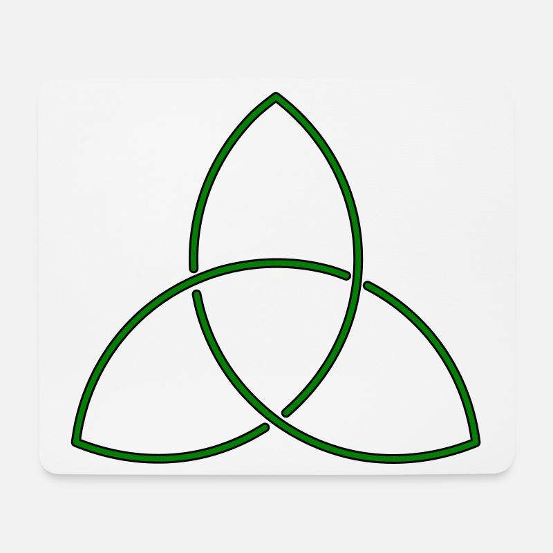 Nœud celtique (Triquetra) - Tapis de souris (format paysage) - blanc