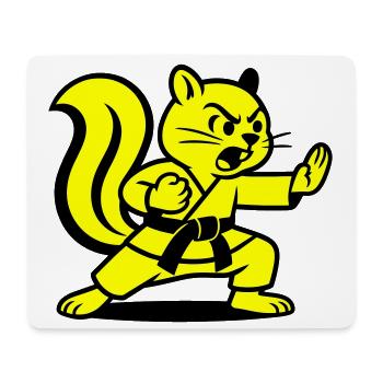 Karate Eichhörnchen! - Mousepad (Querformat) - Weiß - Vorne