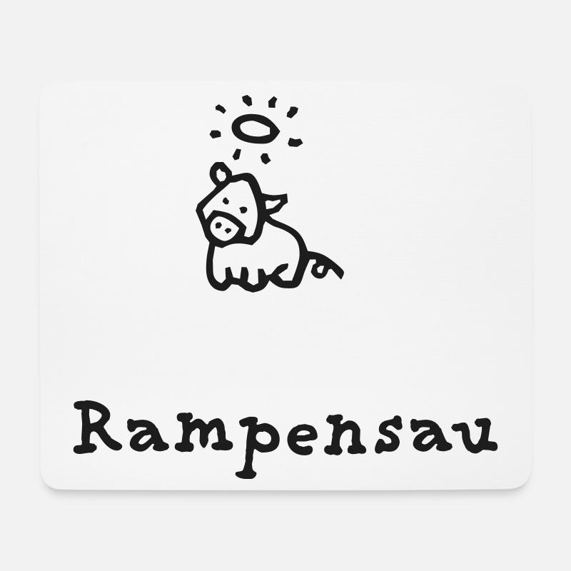 Ramp pig - Mouse Pad (horizontal) - white