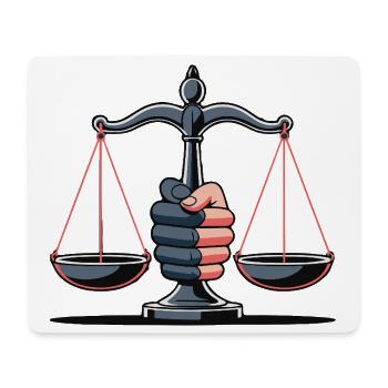 Justice Scales Illustration - Mouse Pad (horizontal) - white - Front