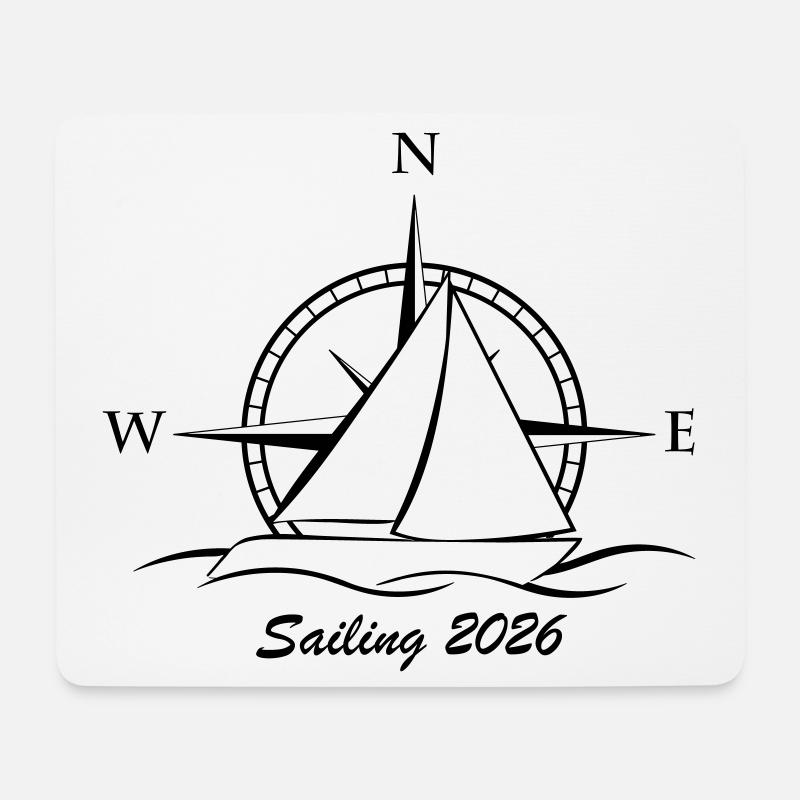 Voile 2026 - Tapis de souris (format paysage) - blanc