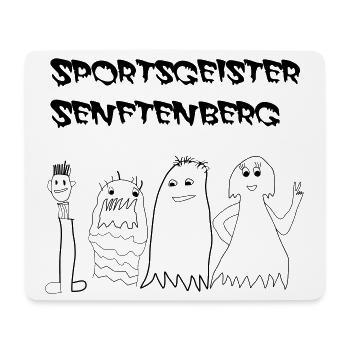 SportsGeisterSFB mit Schriftzug - Mousepad (Querformat) - Weiß - Vorne