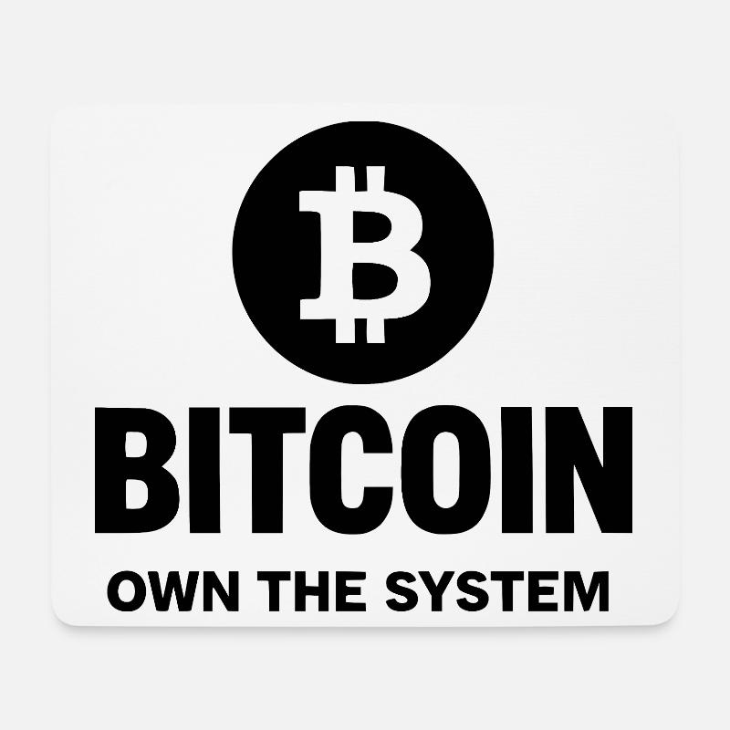 Bitcoin - Own the System - Mousepad (Querformat) - Weiß