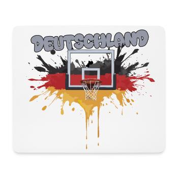 Deutschland Basketball Graffiti Design - Mousepad (Querformat) - Weiß - Vorne