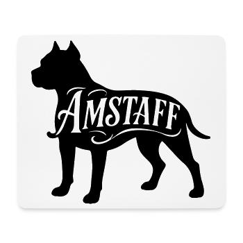 American Staffordshire Bully Great Dane Bulldog terrier - Tapis de souris (format paysage) - blanc - Devant