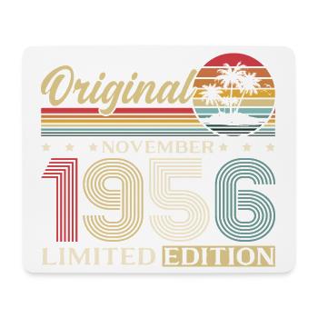70. Geburtstag Original November Jahrgang 1956  - Mousepad (Querformat) - Weiß - Vorne
