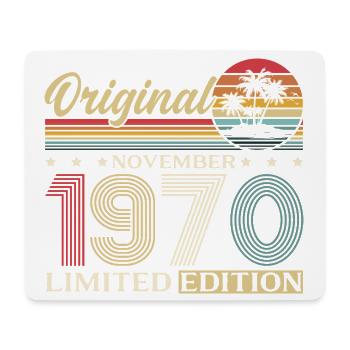 55. Geburtstag Original November Jahrgang 1970 - Mousepad (Querformat) - Weiß - Vorne