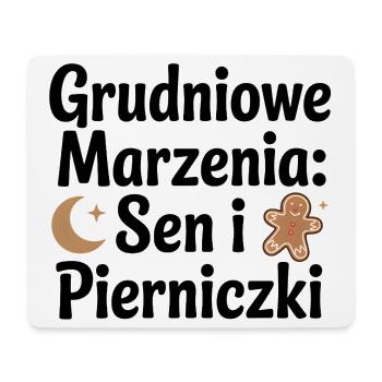 Dezemberträume: Schlaf und Lebkuchen - Mousepad (Querformat) - Weiß - Vorne