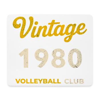 Millésime 1980 – Volleyball Club Rétro Année de naissance - Tapis de souris (format paysage) - blanc - Devant