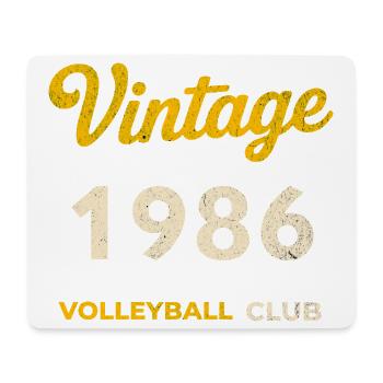 Millésime 1986 – Volleyball Club Rétro Année de naissance - Tapis de souris (format paysage) - blanc - Devant