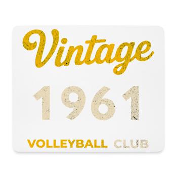 Vintage 1961 – Volleyball Club Retro Birth Year - Mouse Pad (horizontal) - white - Front
